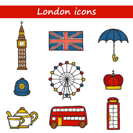 Big Ben and London Eye Clip Art